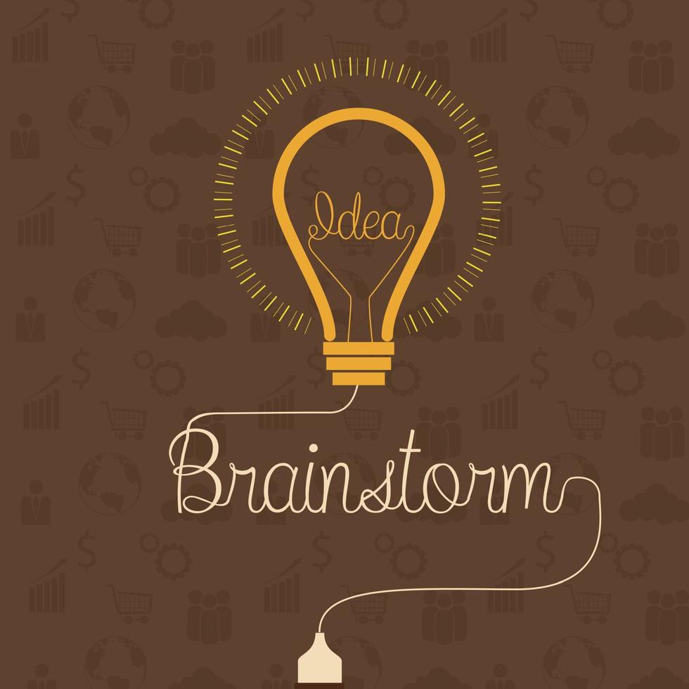 Creative brainstorm concept business and education idea vector