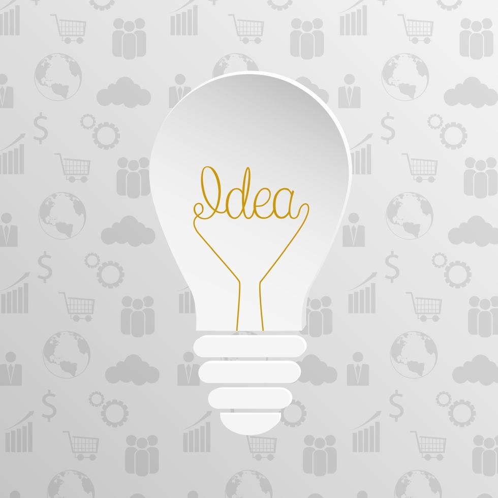 Light bulb idea concept vector