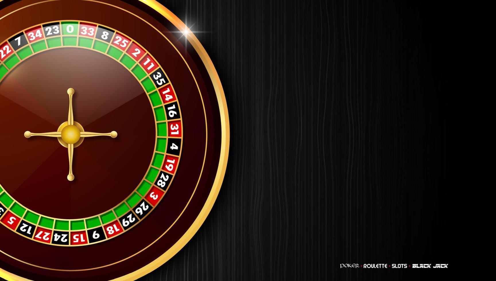 casino ruleta rueda aislado en oscuro antecedentes vector