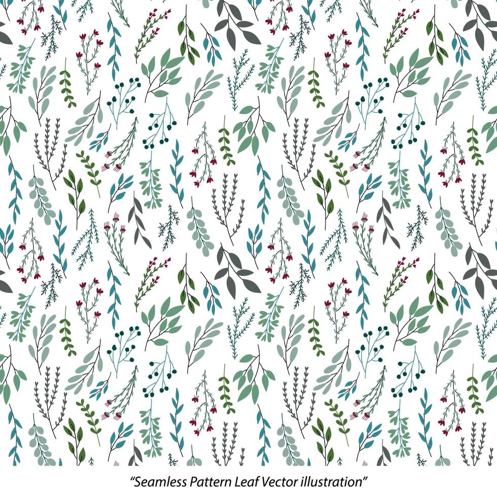 Seamless Pattern Leaf Vector illustration