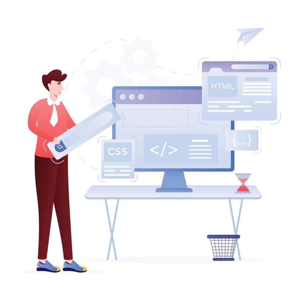 A scalable flat illustration of business operations vector
