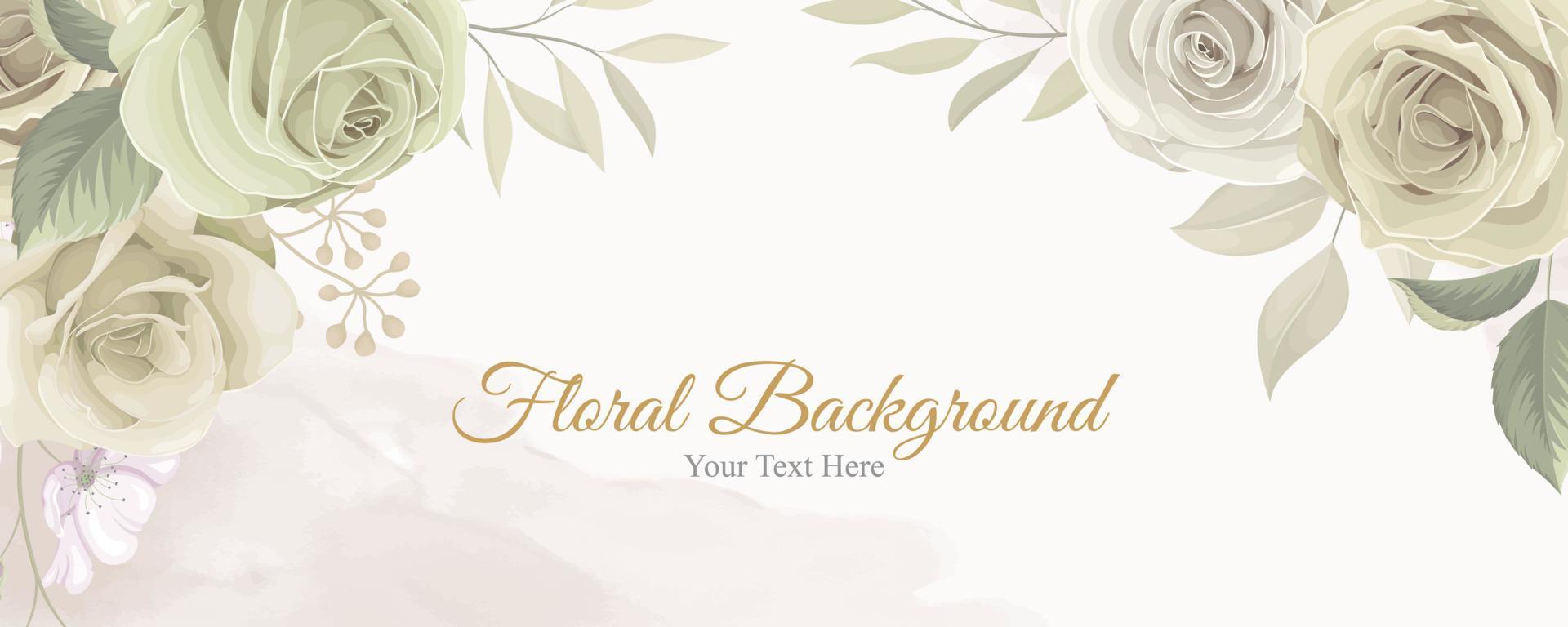 Beautiful flower banner with soft color vector