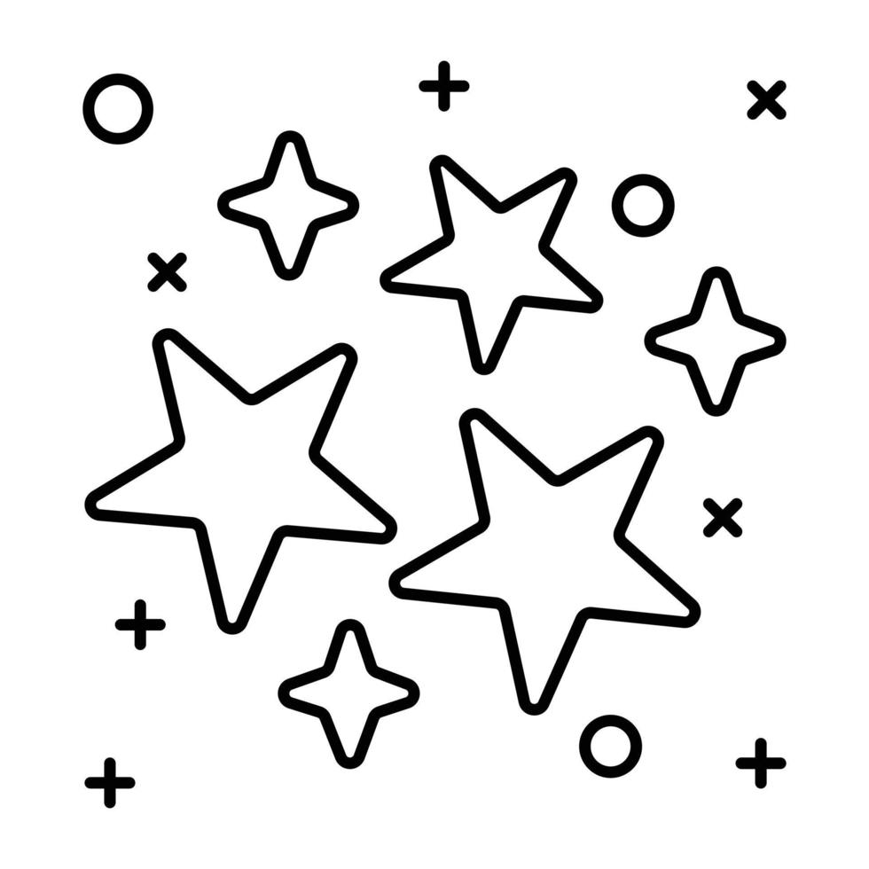 An eye catchy linear icon of stars vector