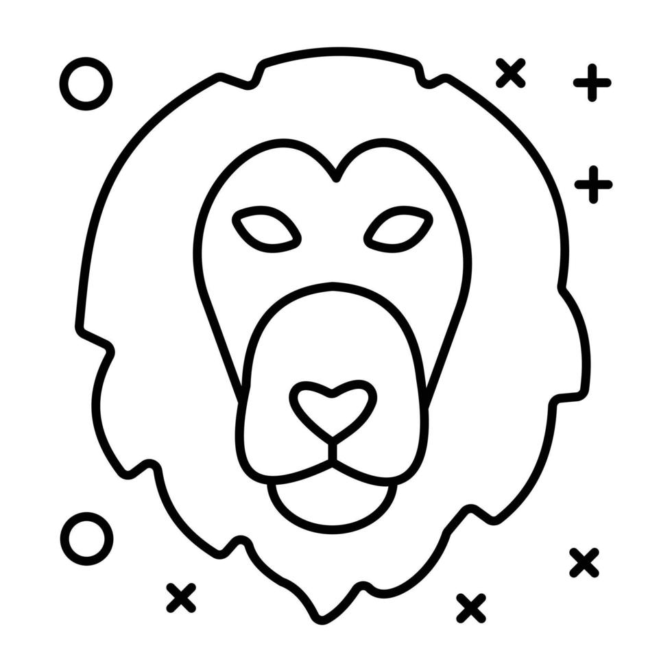 Get your hands on this amazing linear icon of leo vector