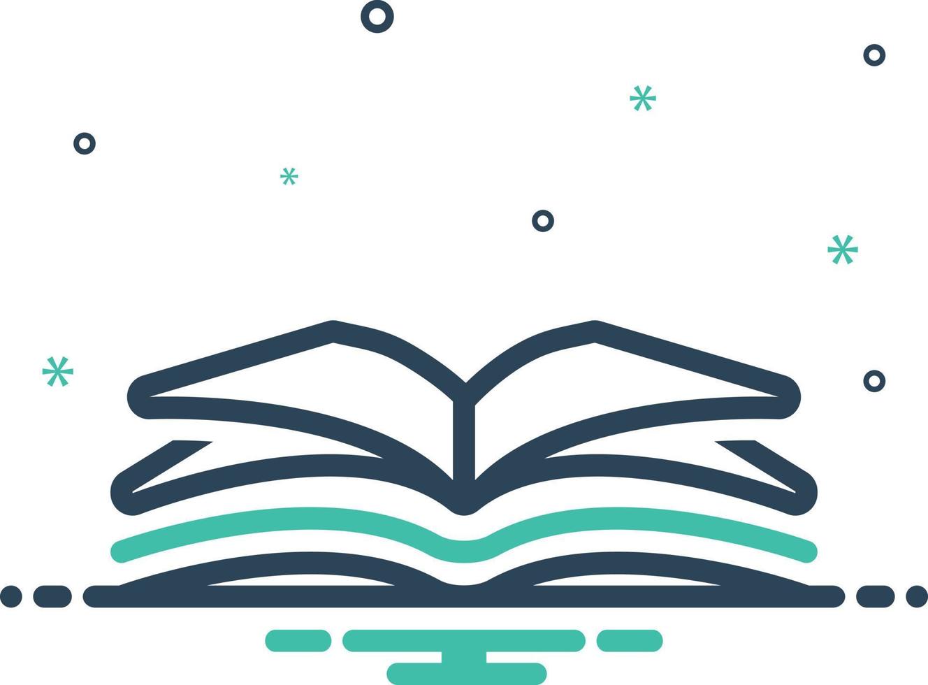 Mix icon for open book vector