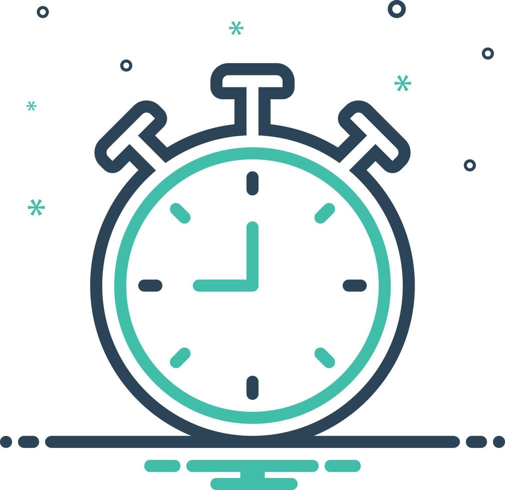 Mix icon for clock vector