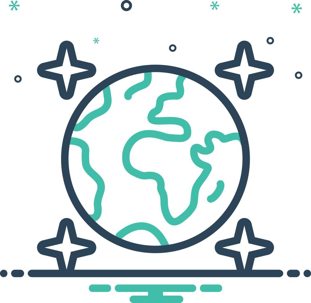 Mix icon for planet earth vector