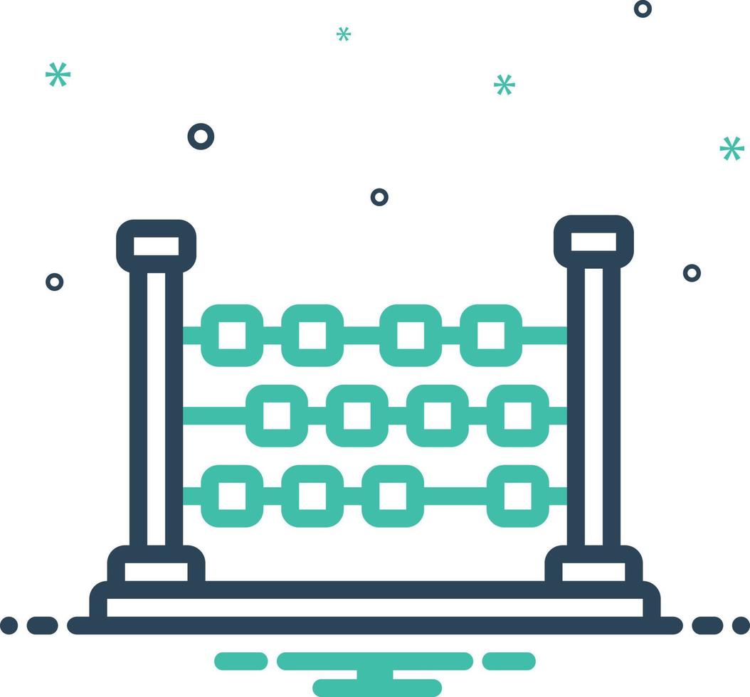 Mix icon for abacus vector