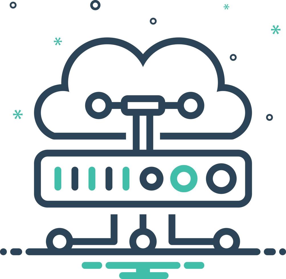 Mix icon for cloud computing vector