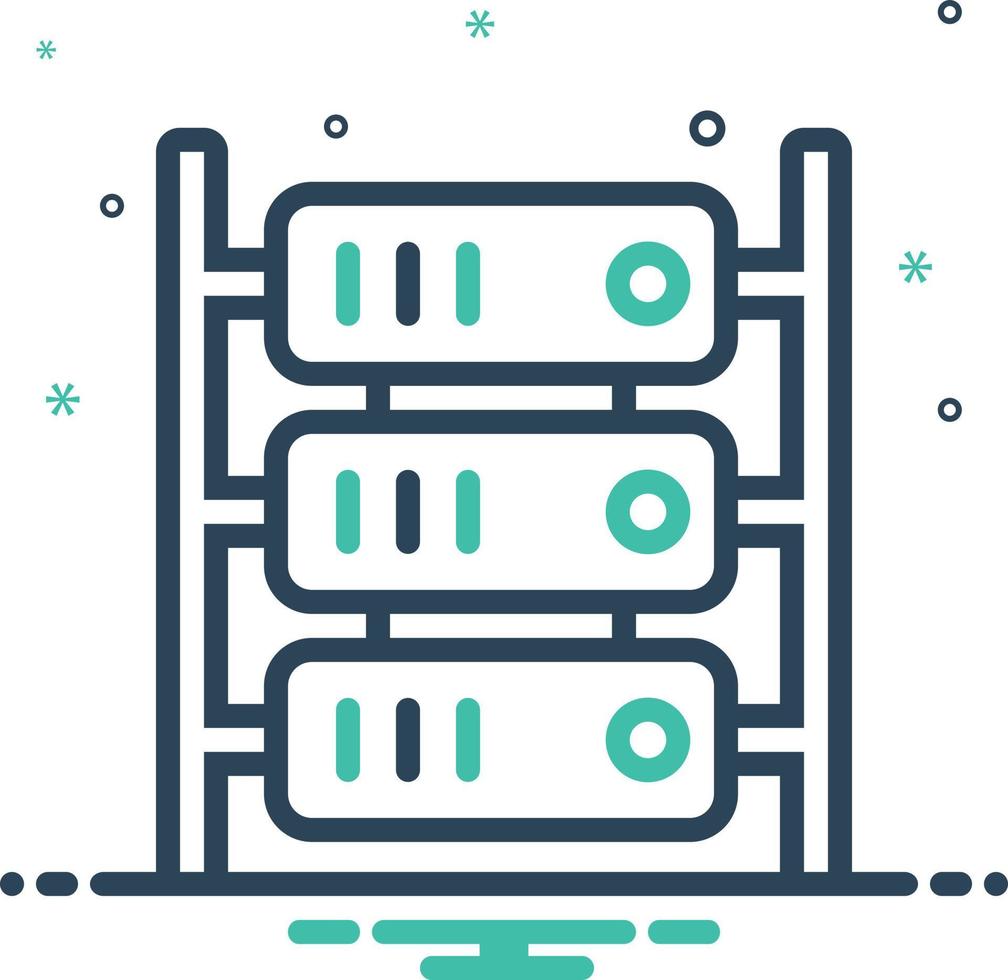 Mix icon for server vector