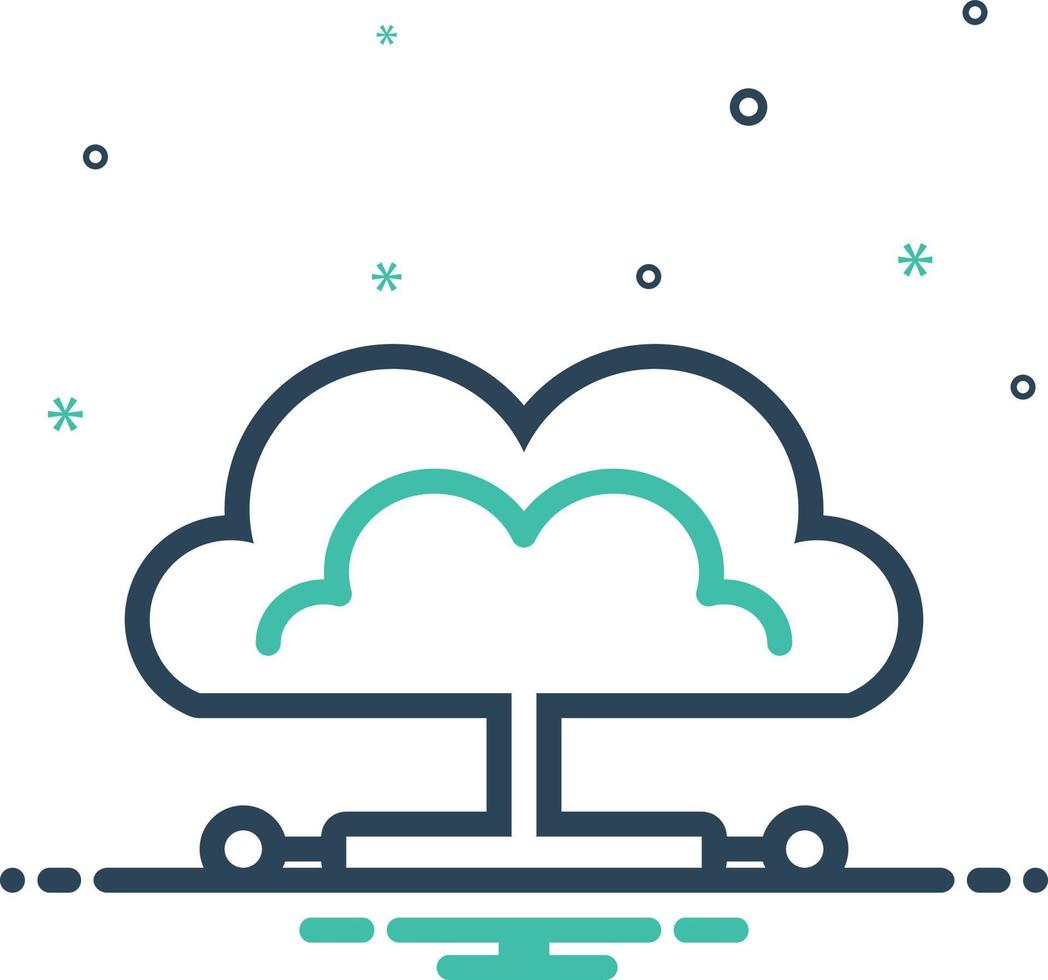 Mix icon for cloud vector