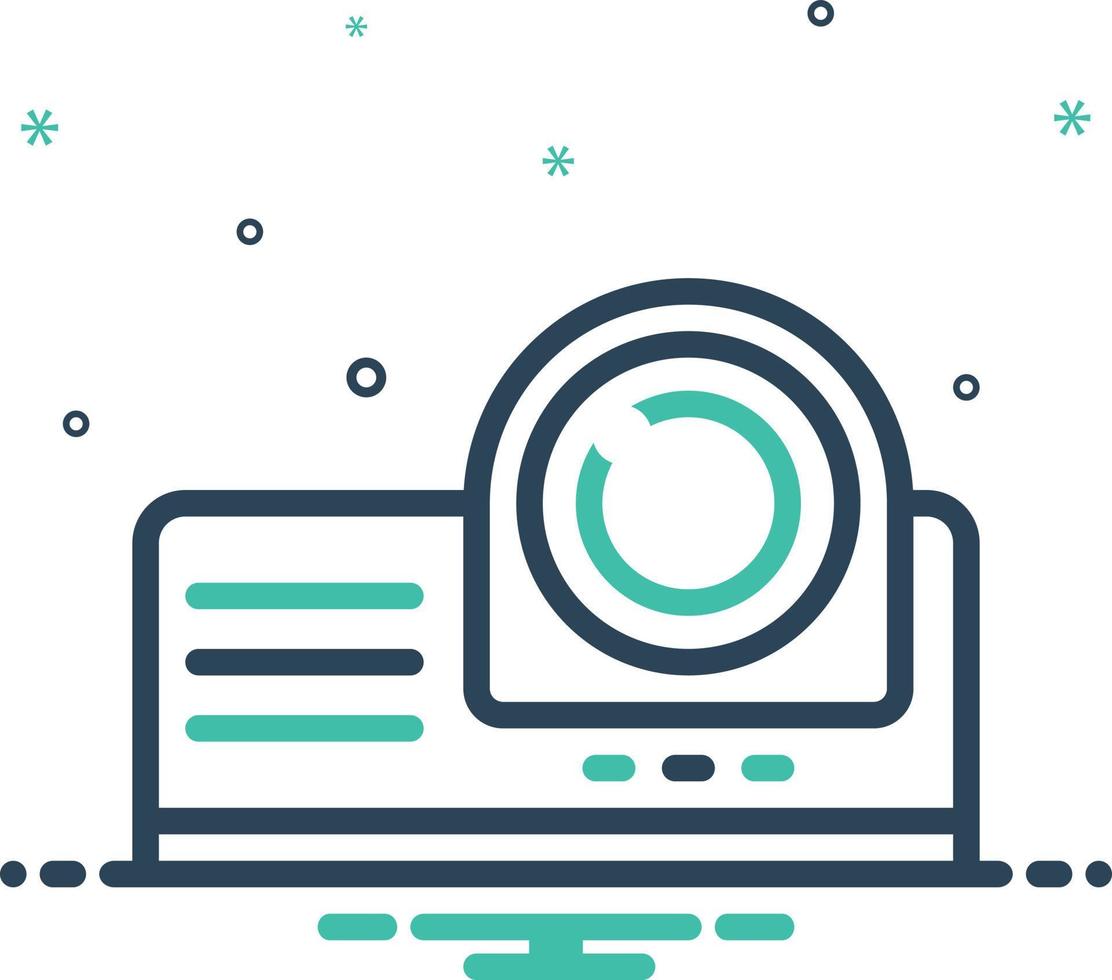Mix icon for projector vector
