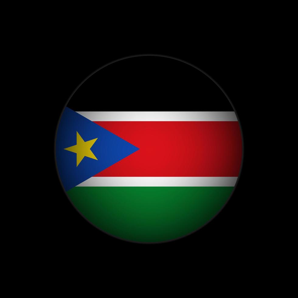 país sudán del sur. bandera de sudán del sur. ilustración vectorial vector