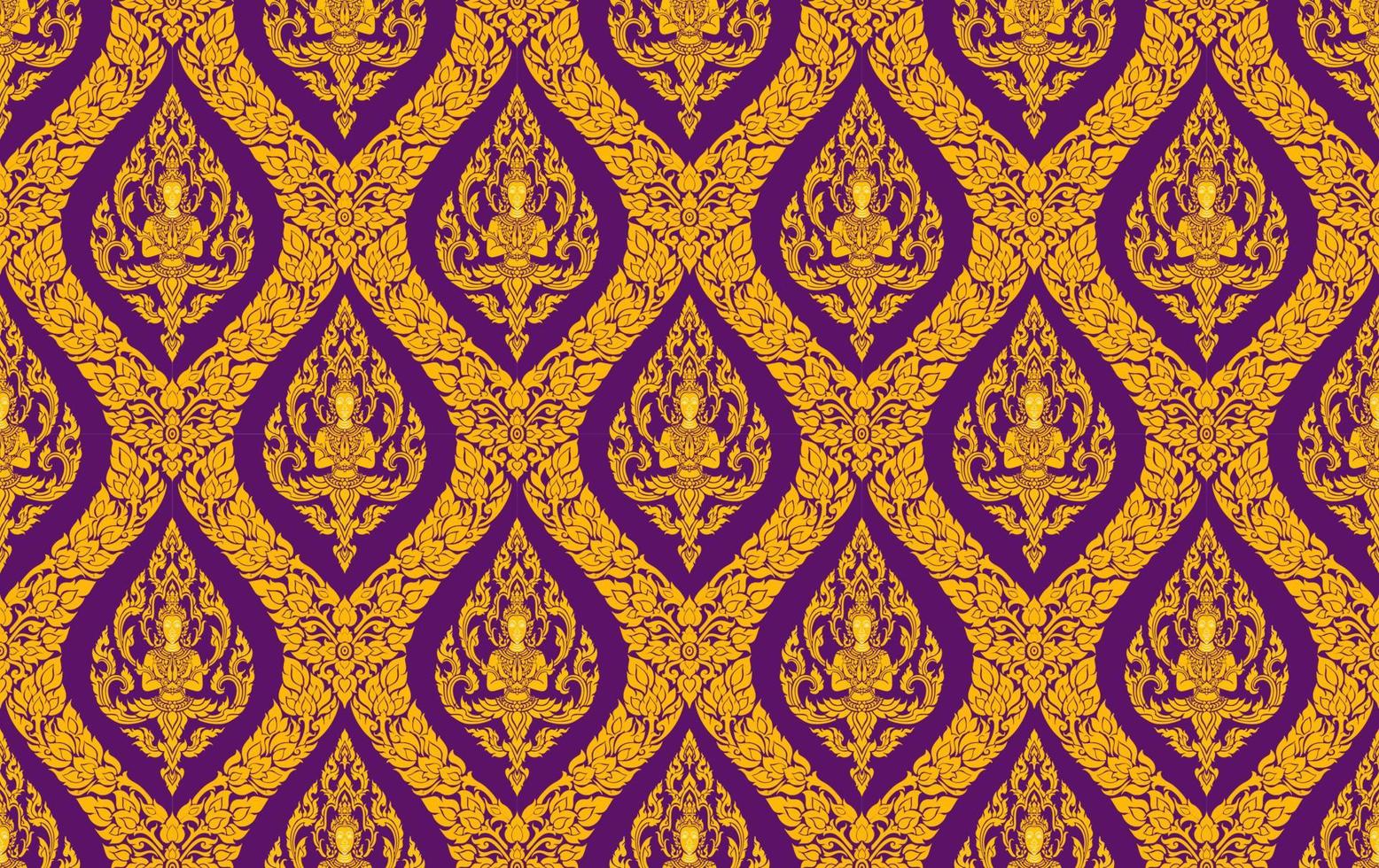 Thai art luxury temple, background pattern decoration for flyers, web, banner, brochure, and concept vector illustration 19848876 Vector Art at