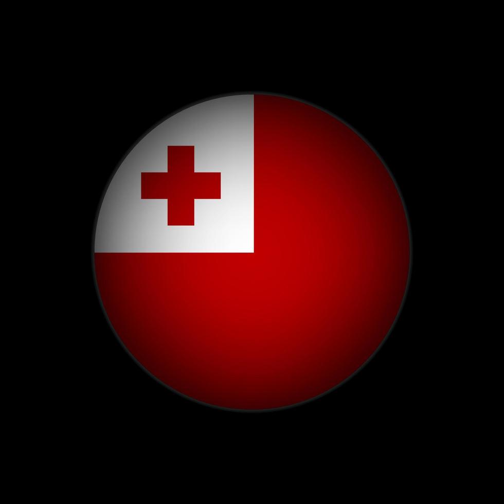 Country Tonga. Tonga flag. Vector illustration.