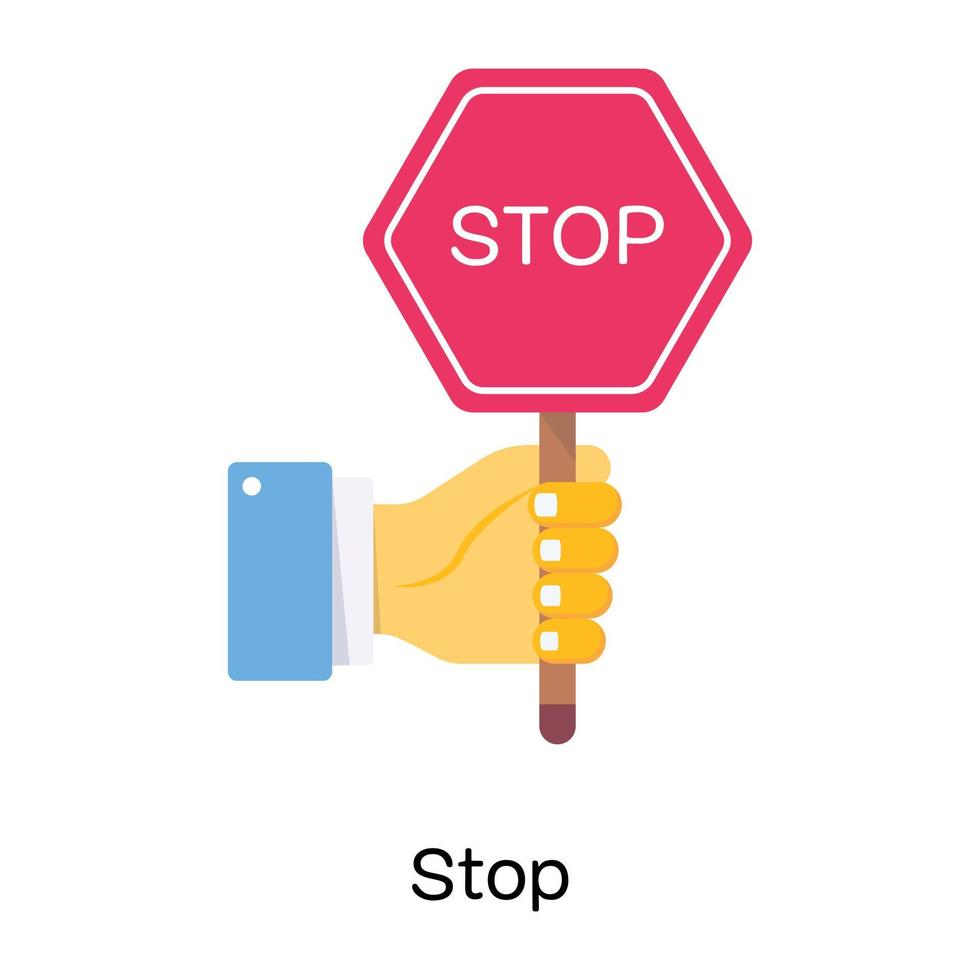 Stop sign board vector