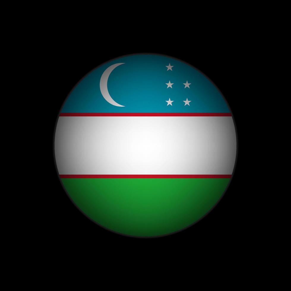 Country Uzbekistan. Uzbekistan flag. Vector illustration.