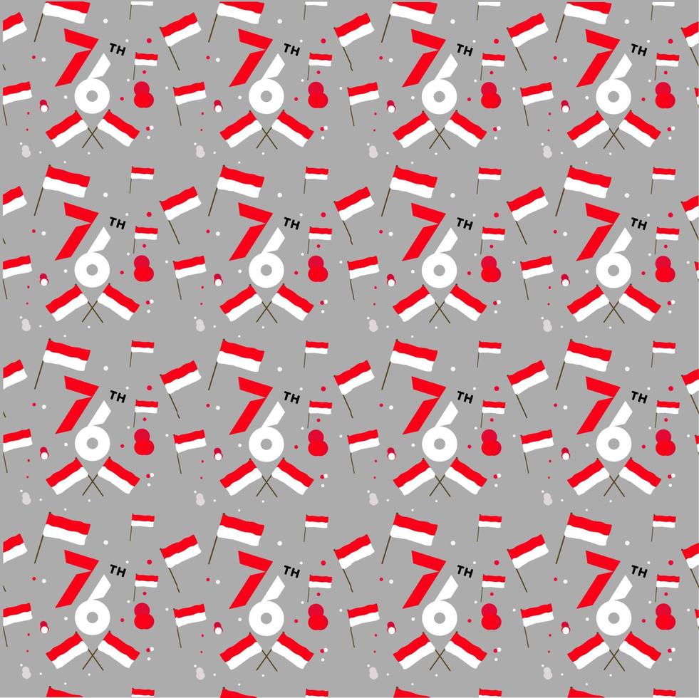 pattern indonesian flags in grey background vector