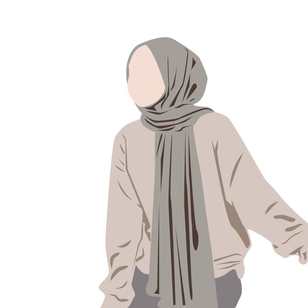 Mujer musulmana con ropa informal y: vector de stock (libre de regalías)  2095780789
