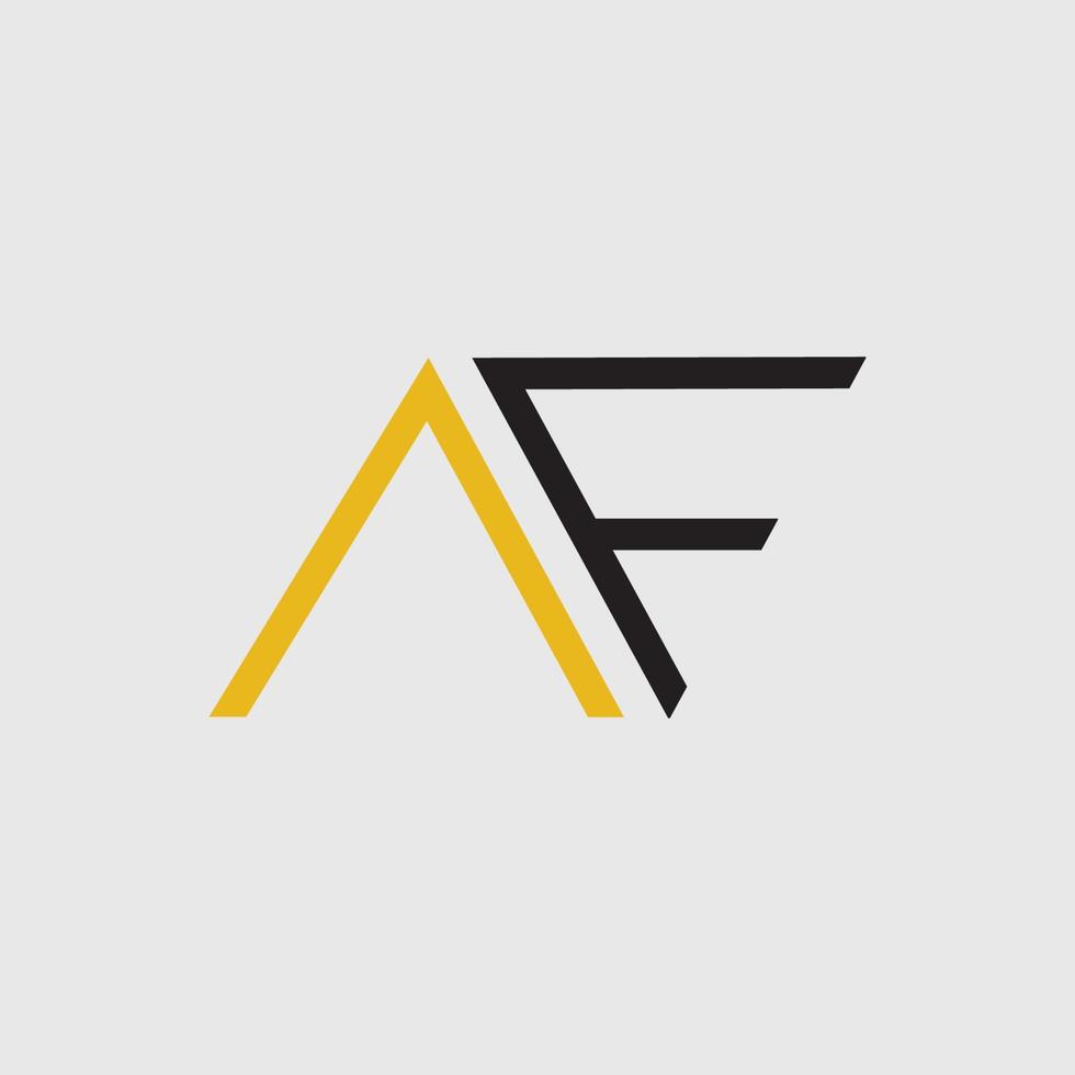 AF logogram design concept vector