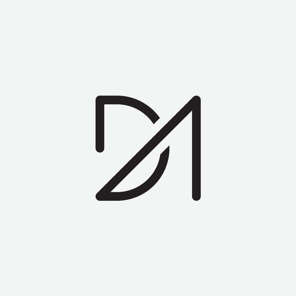 Letter DA logogram design concept vector