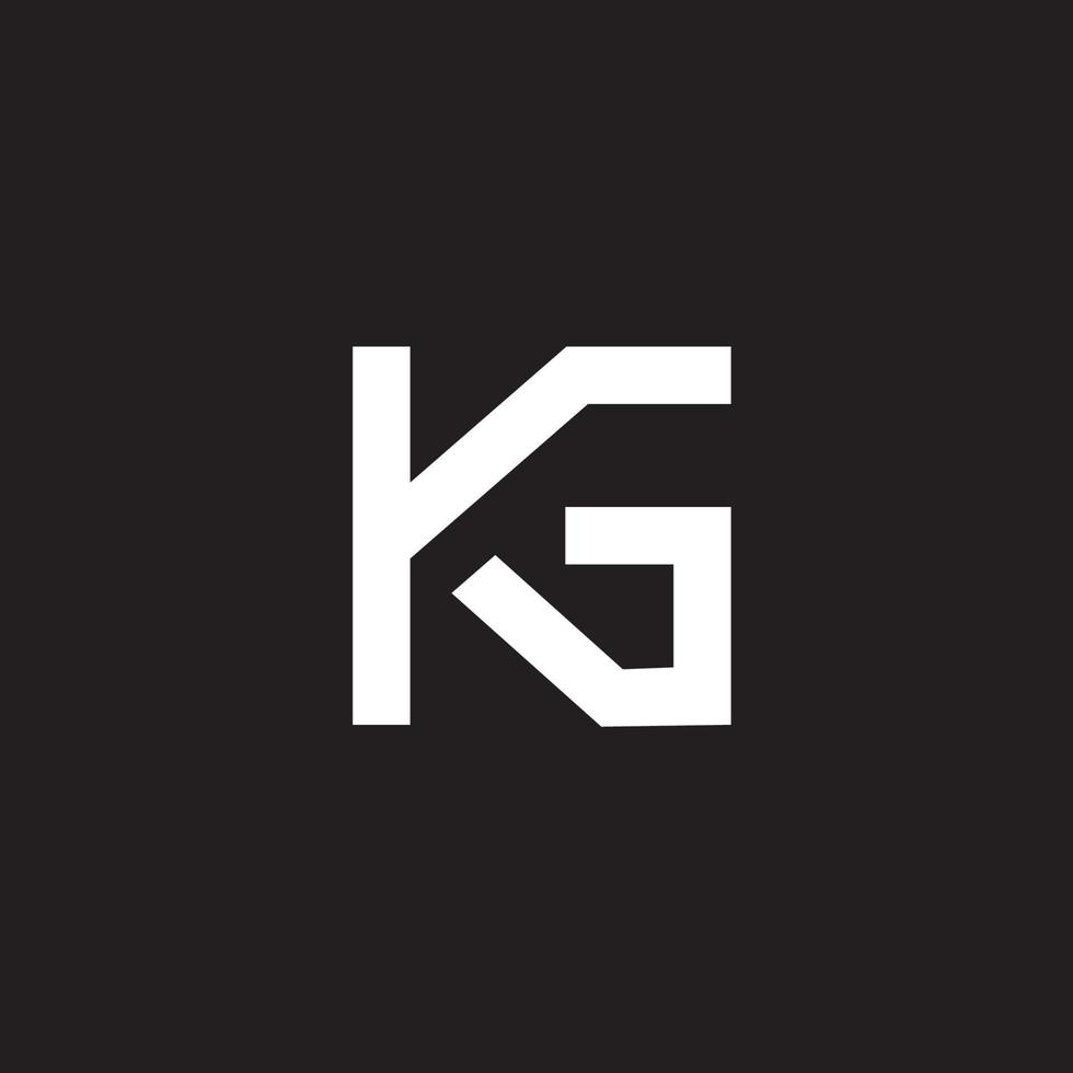 kg logograma diseño concepto vector