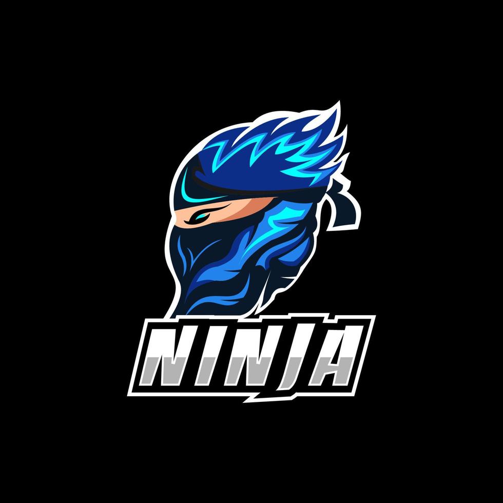 diseño de logotipo ninja vector