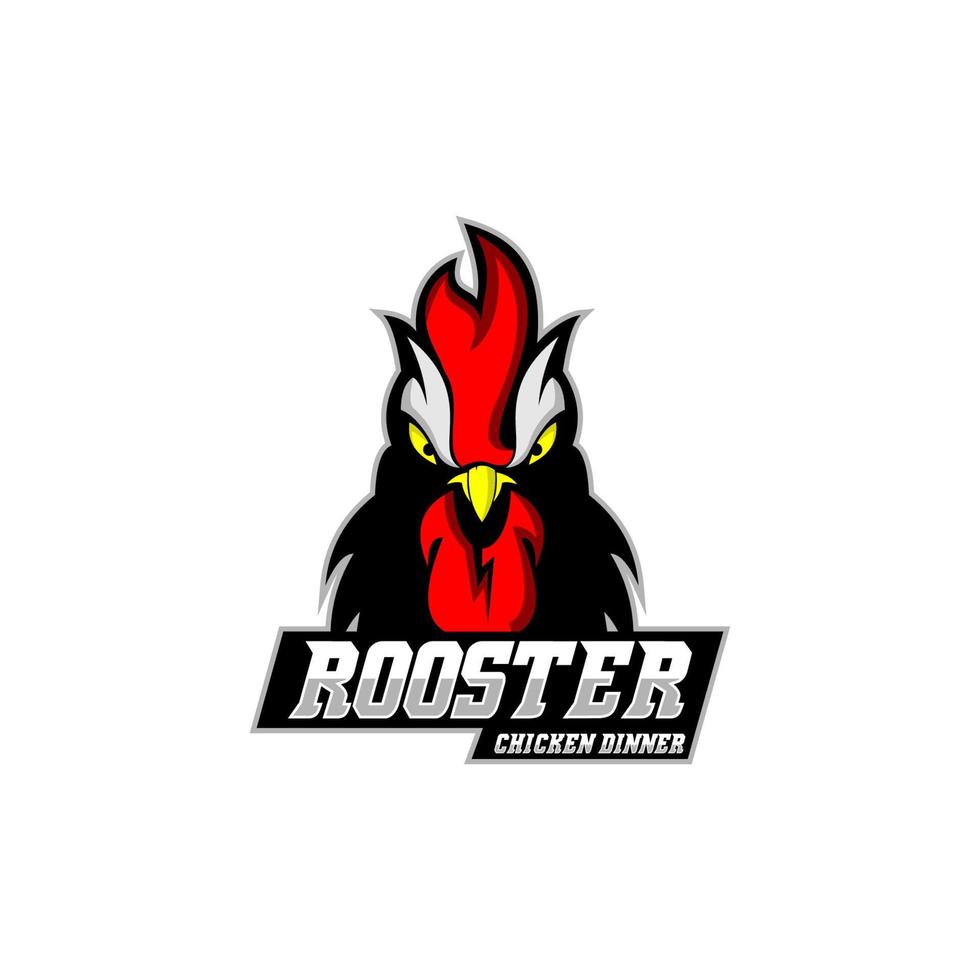 Rooster logo design vector