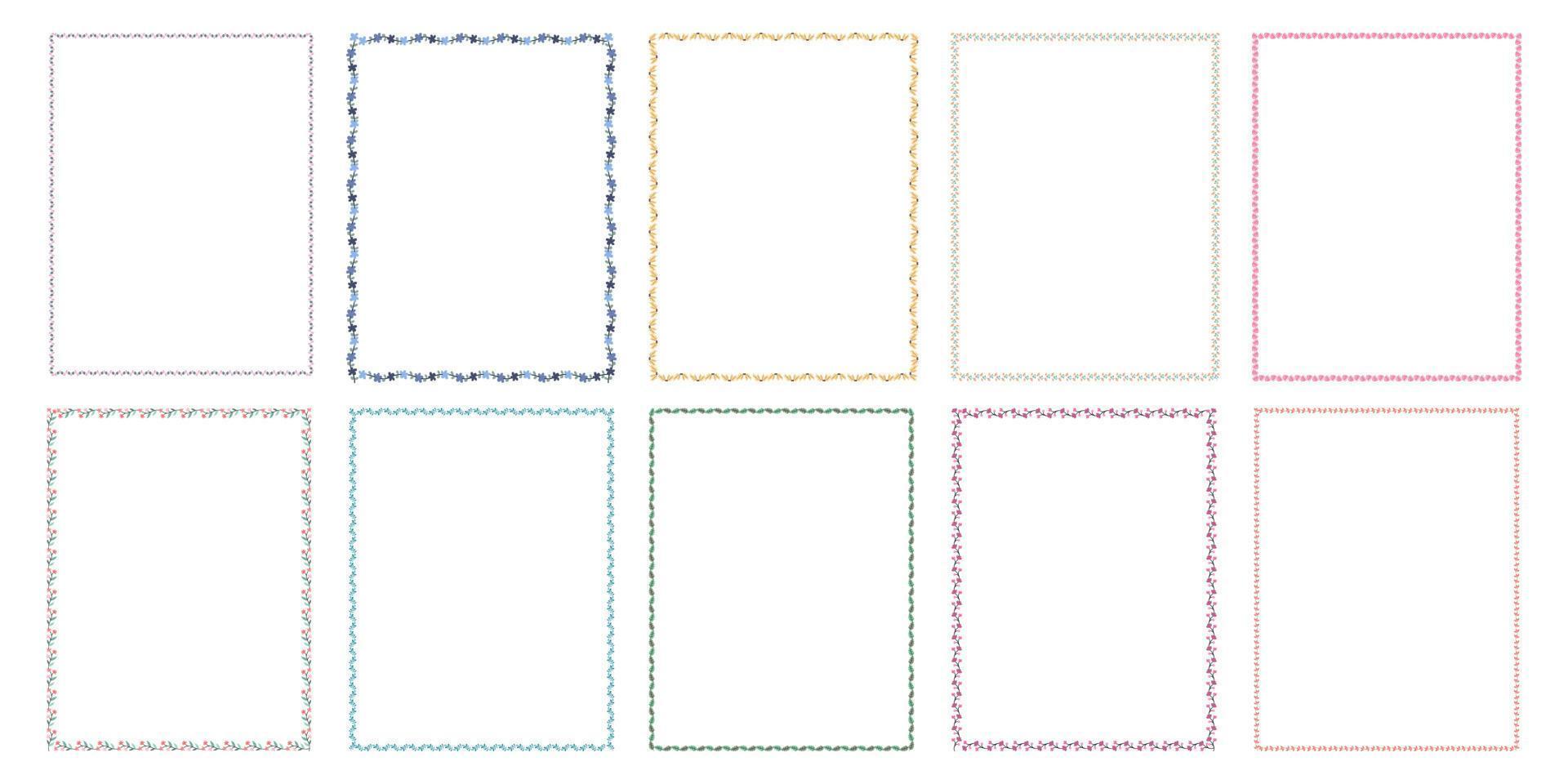 Cute flower pattern border Designed in doodle style for cards, worksheets, paper patterns, digital prints, scrapbooks, covers and more. vector