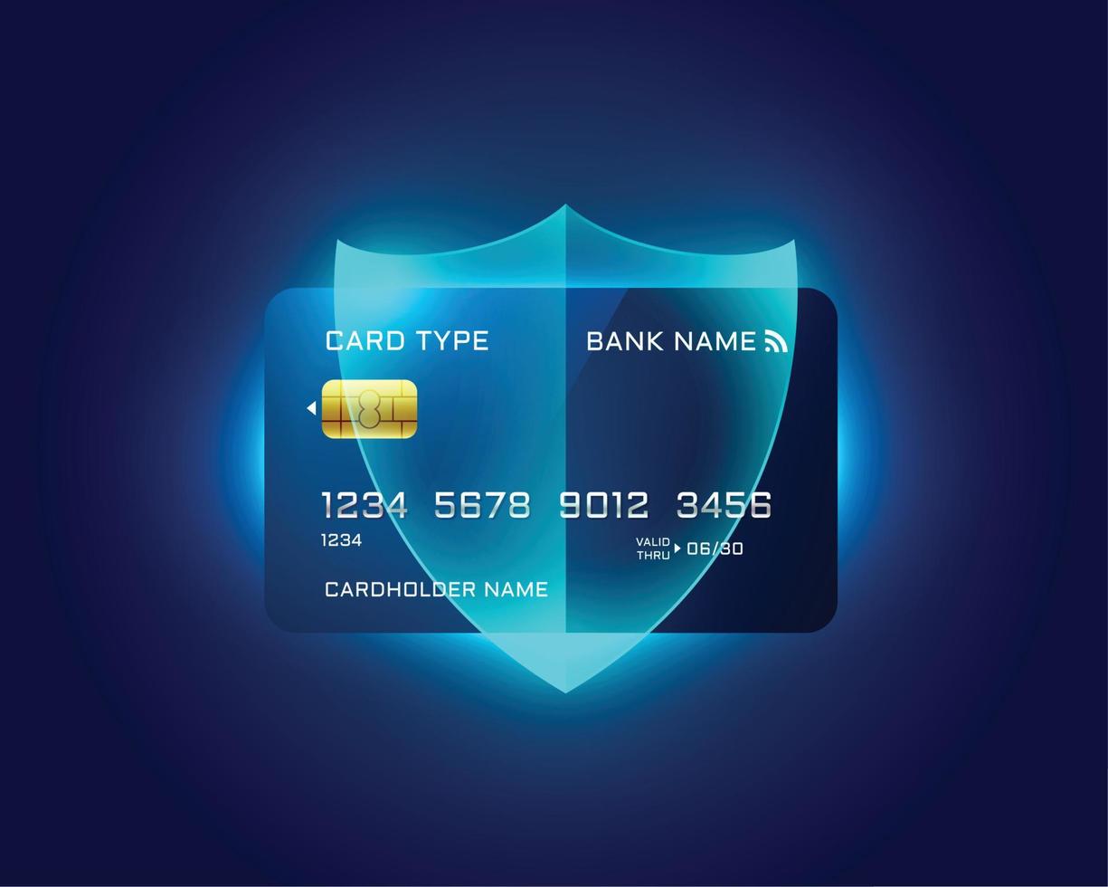 credit card security concept background vector