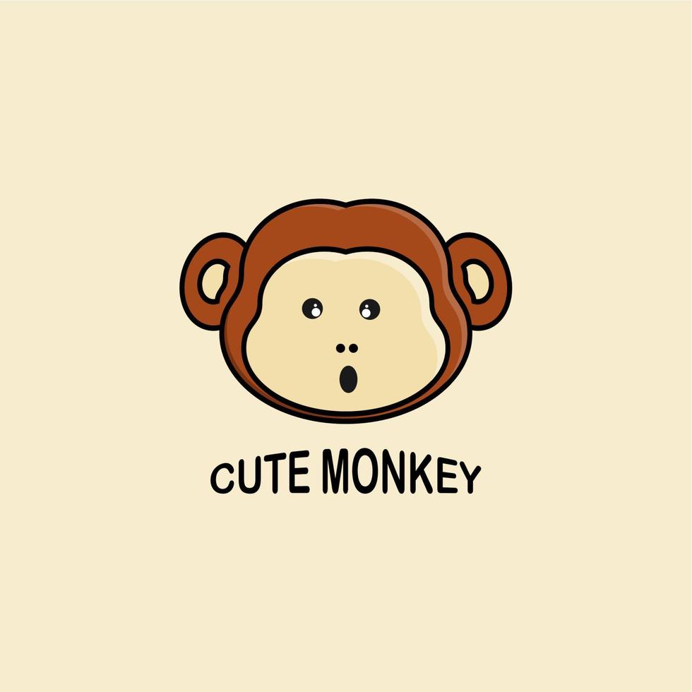 cartoon cute monkey character vector