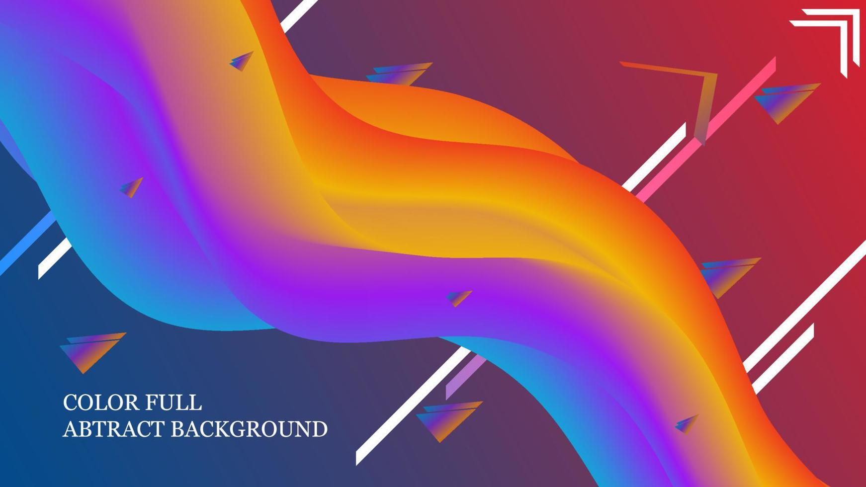 color full  gradient dynamic wave with blue and red blend background, vector