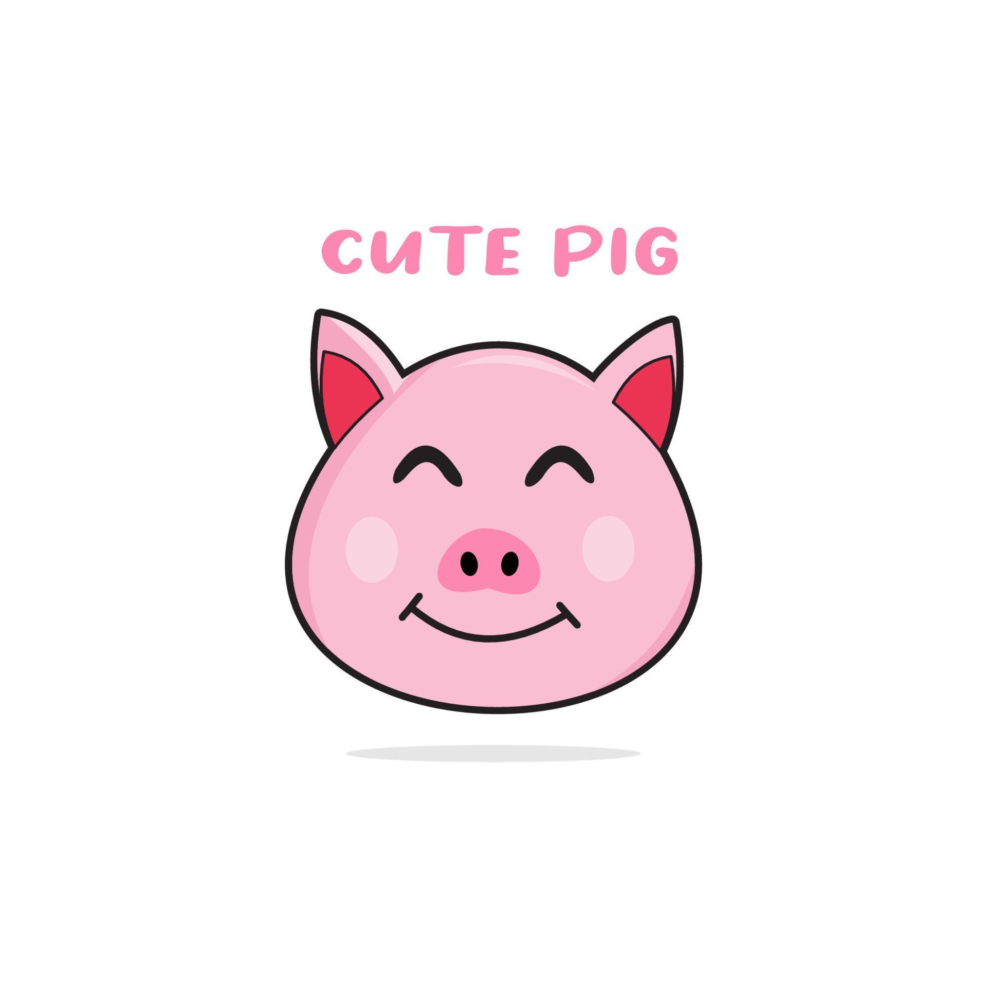 cartoon cute pig character 19849146 Vector Art at Vecteezy