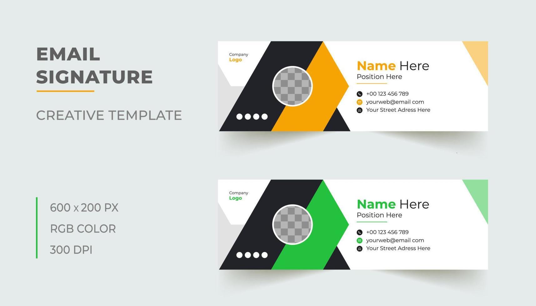 Creative and modern Email Signature Template Simple Design vector
