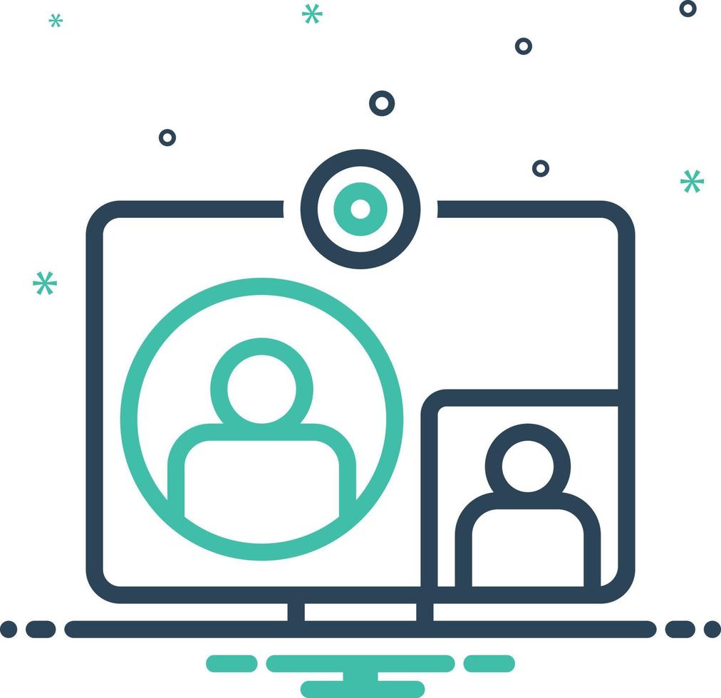 Mix icon for videocall vector