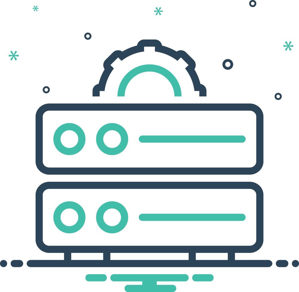 Mix icon for data management vector
