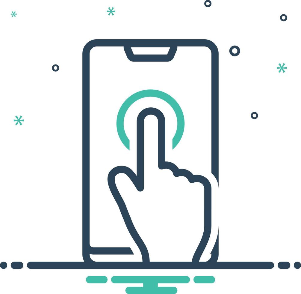 Mix icon for smartphone vector
