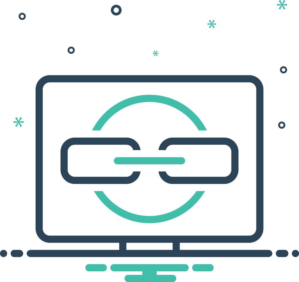 mezcla icono para backlinks vector