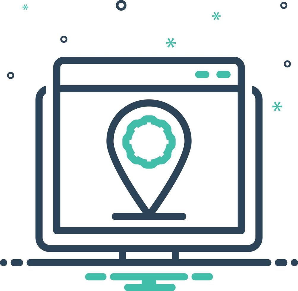 Mix icon for local seo vector