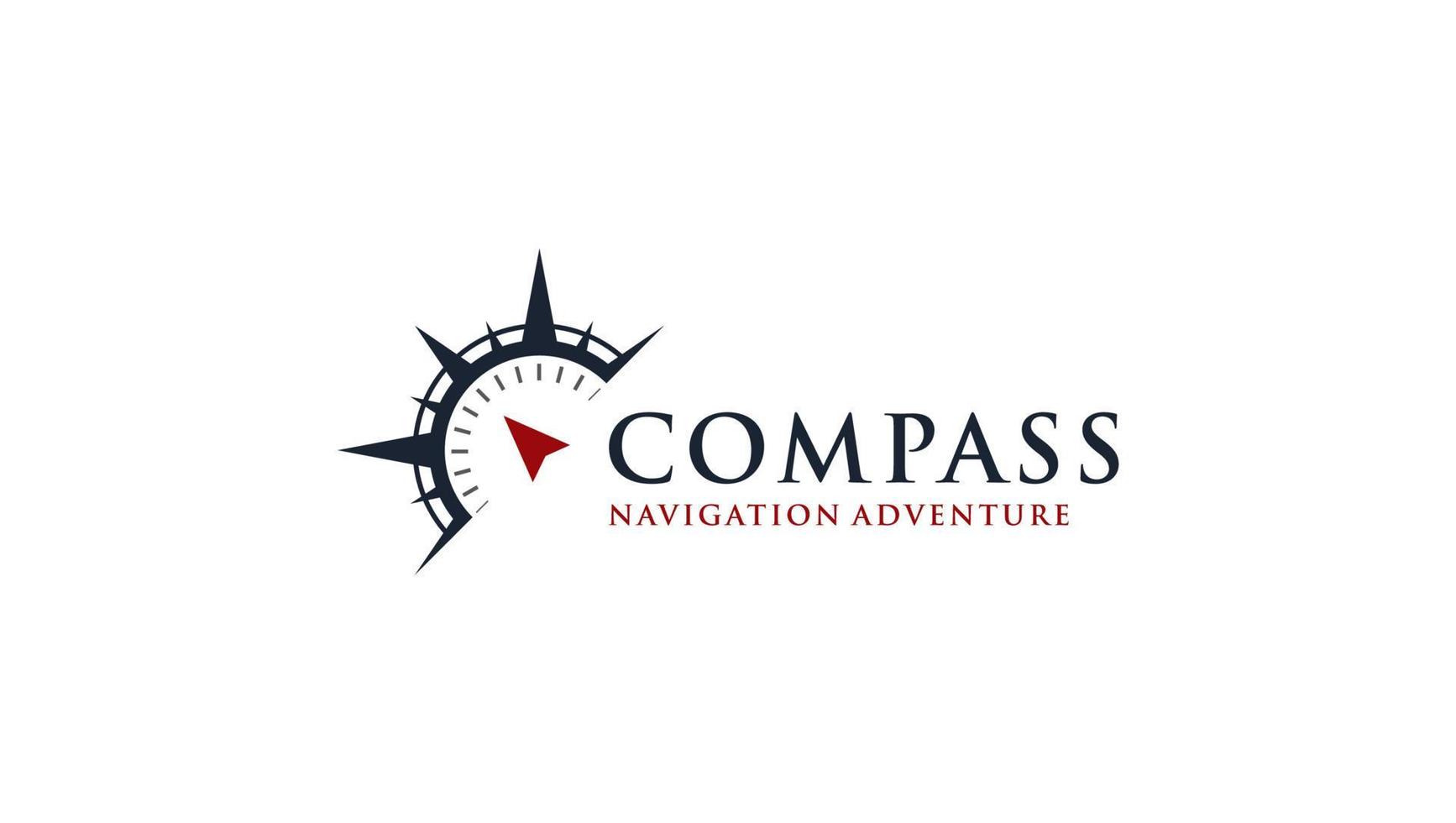 compass navigation logo company name vector