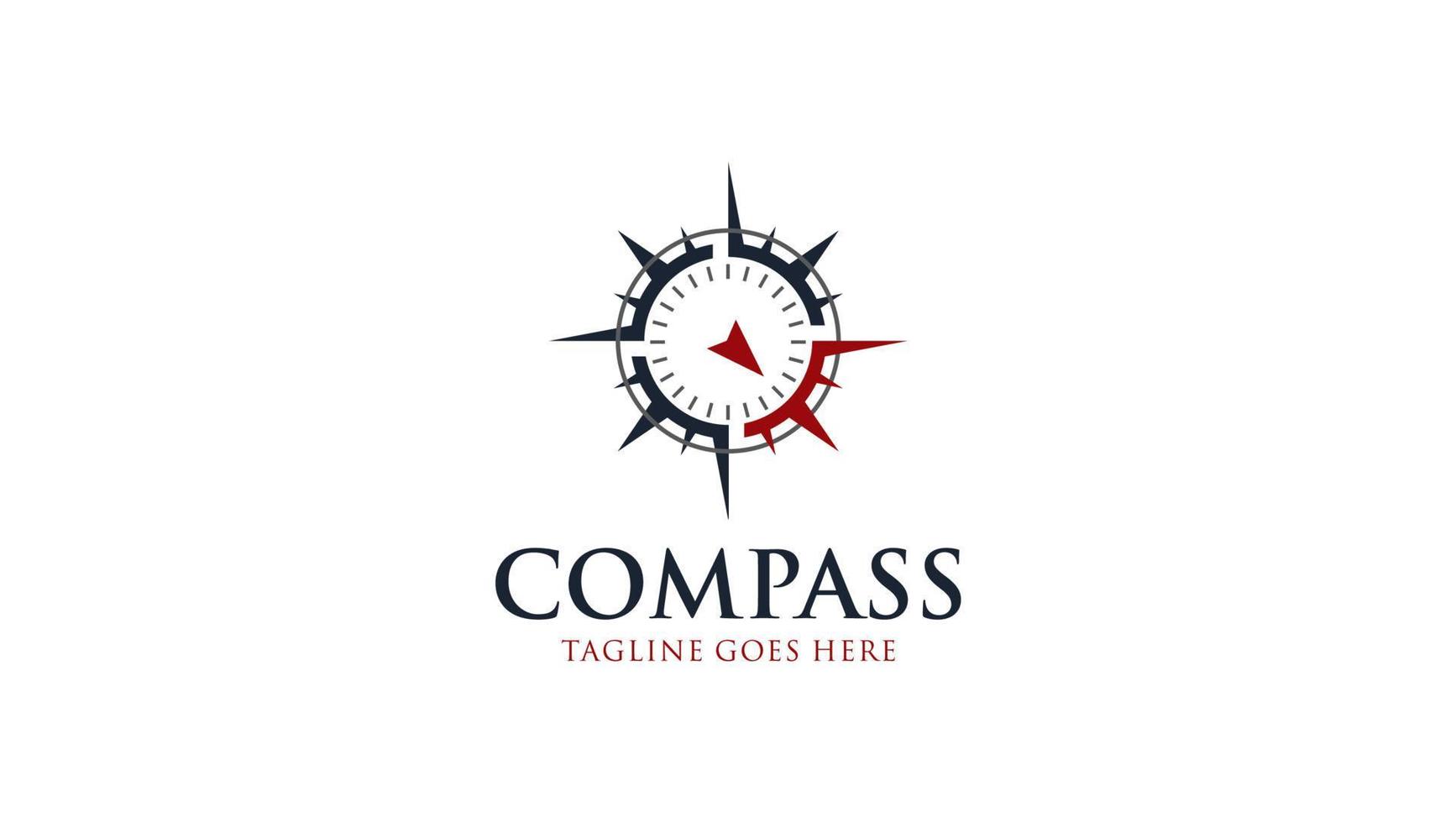 compass navigation logo company name vector