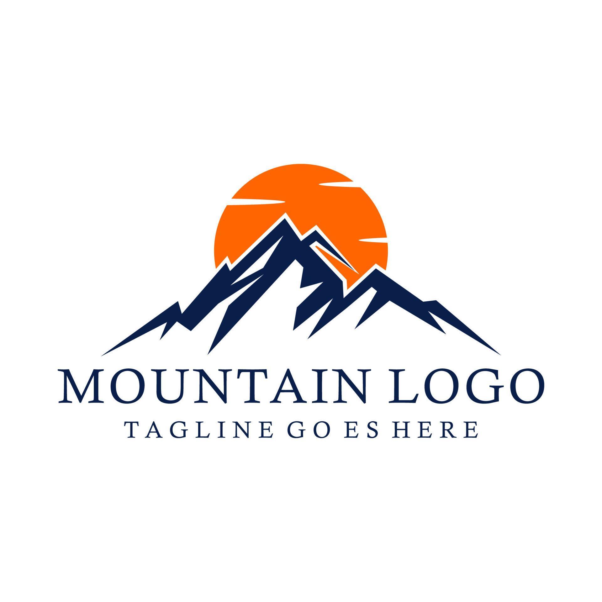 mountain logo design 19849449 Vector Art at Vecteezy