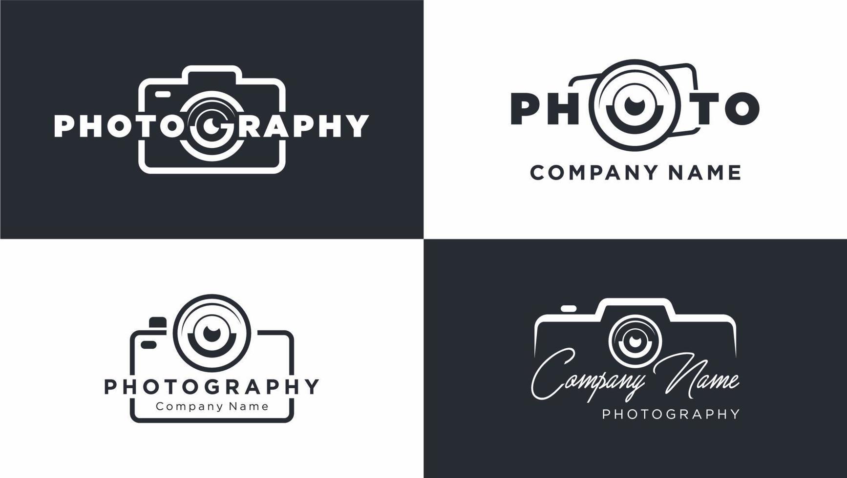 design logo photography company name vector