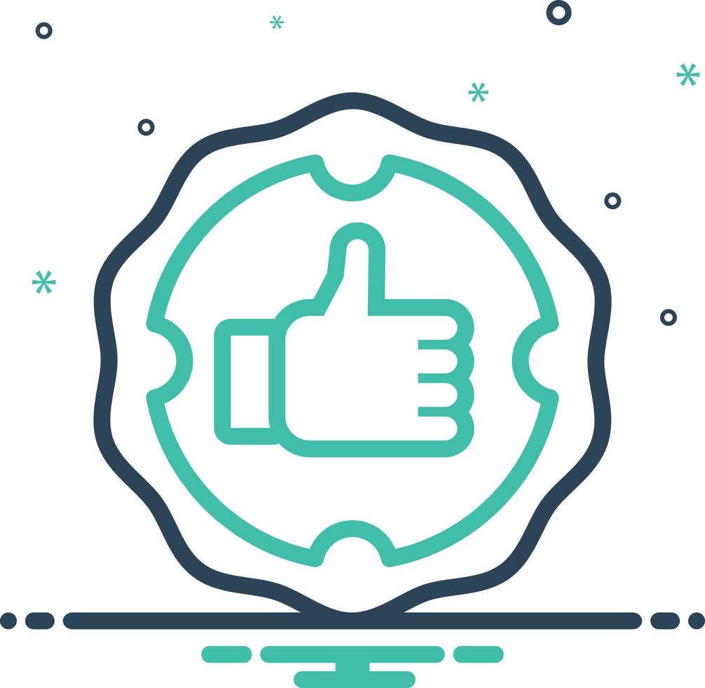 Mix icon for guarantee vector