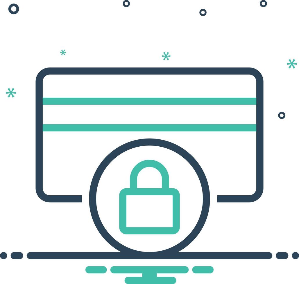Mix icon for pat with credit card vector