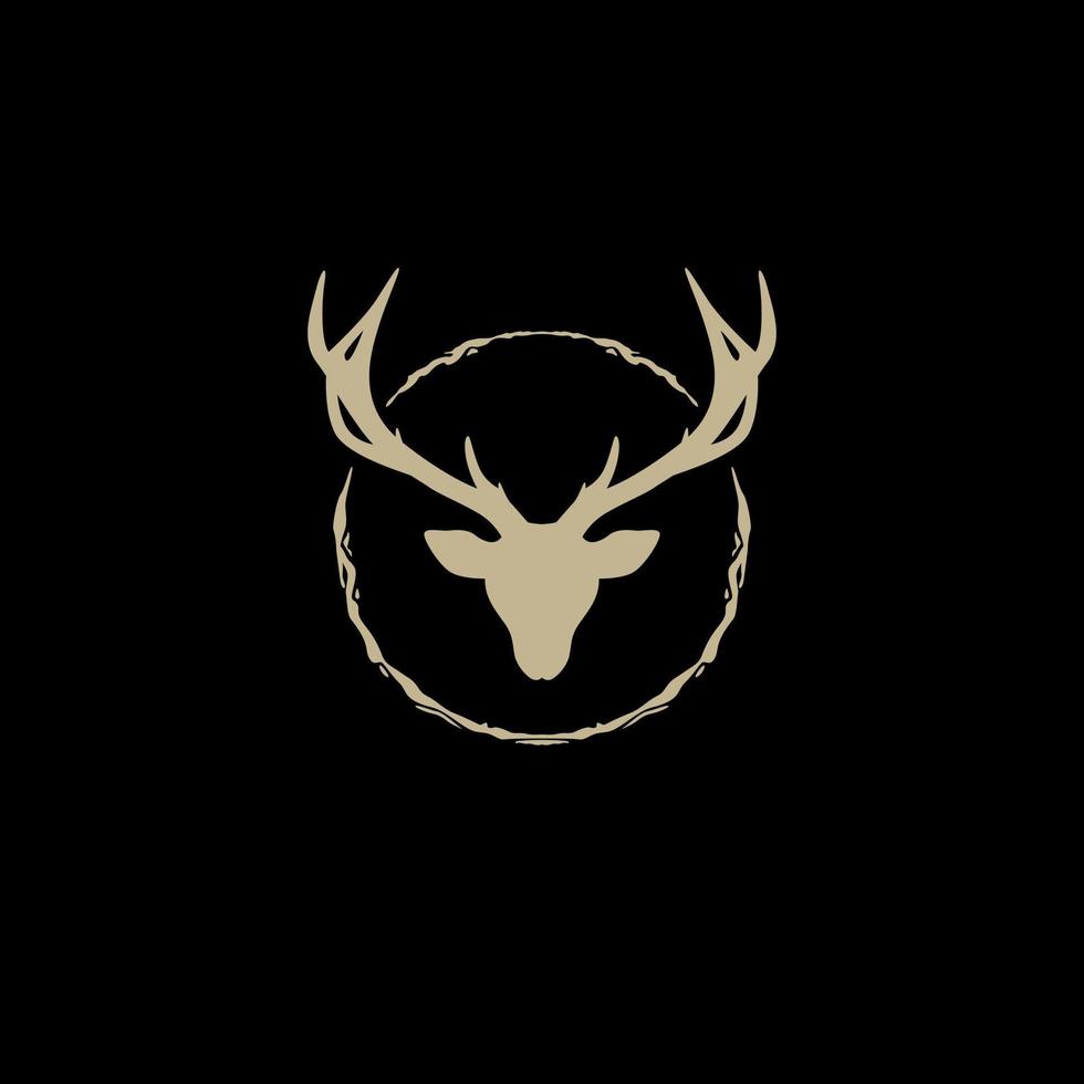 deer head logo design. deer logo hunter vector