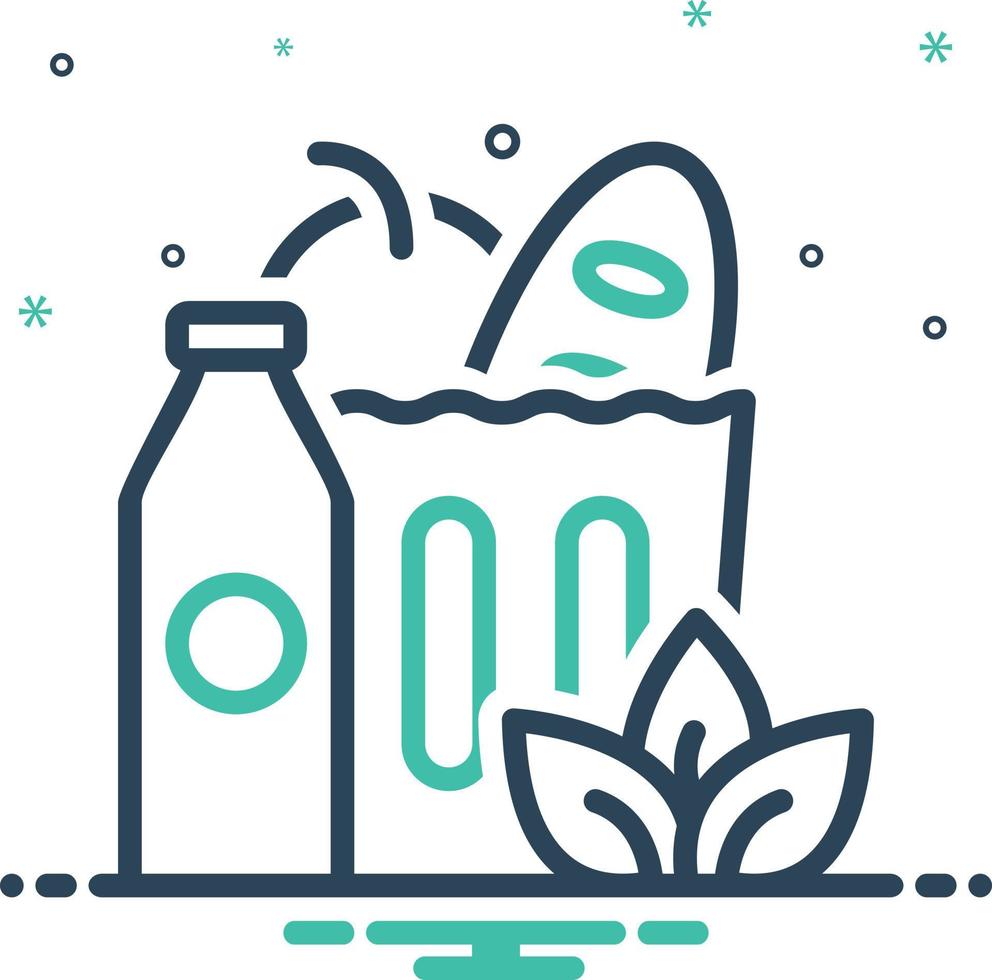 Mix icon for groceries vector