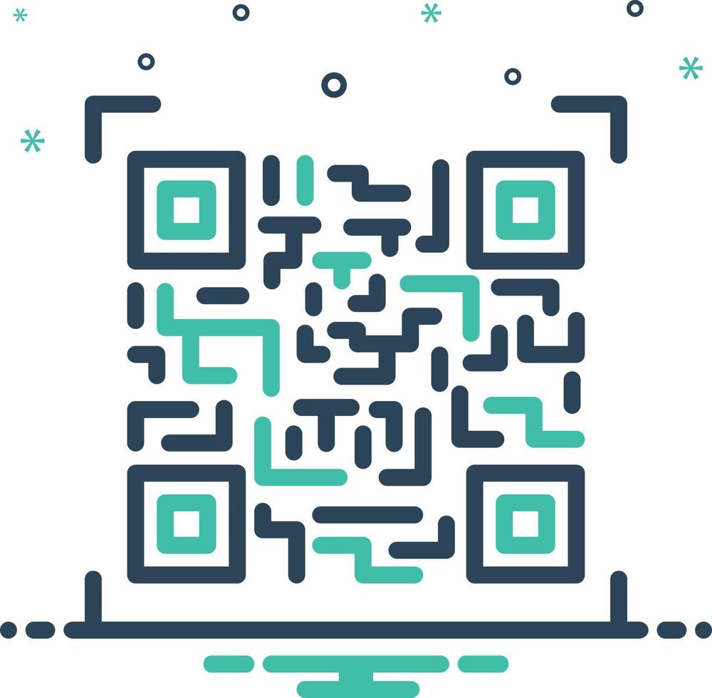 Mix icon for qr code vector