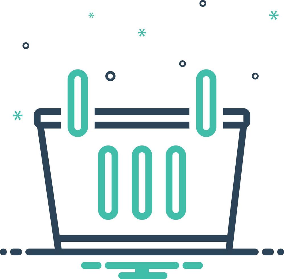 Mix icon for shopping basket vector