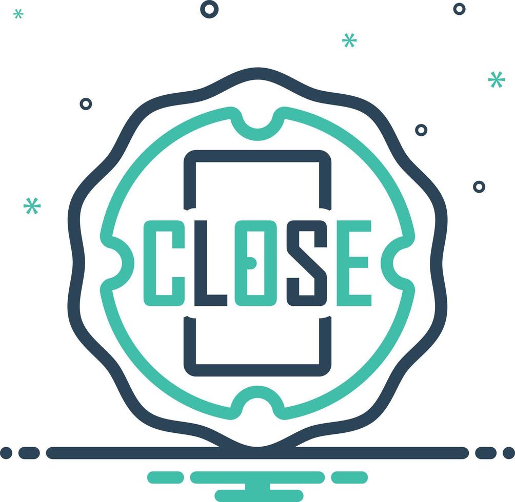 Mix icon for close vector